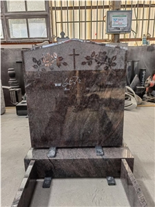 Japanese Style Tombstone Granite Shanxi Black Asian Monument