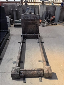 Japanese Style Tombstone Granite Shanxi Black Asian Monument