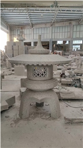 Landscaping Japanese Lantern Grey Granite Garden Park Lamps