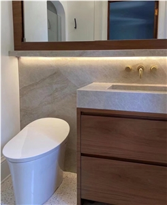 Prefab Marble Dover White Island Tops Stone Kitchen Counter