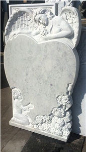 Upright Granite Headstone Mongolia Black Butterfly Monument