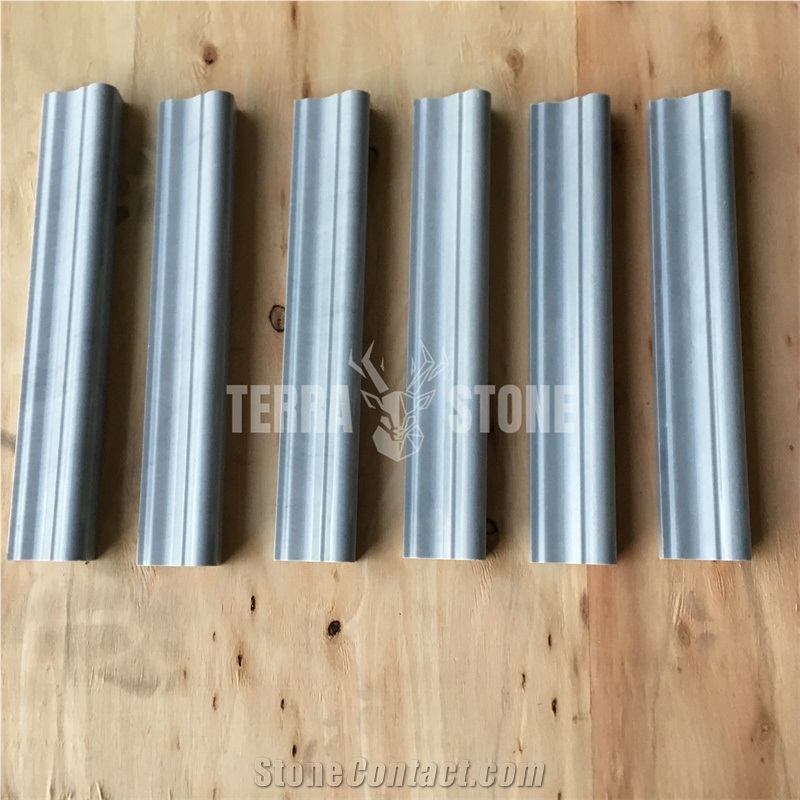 Italy Bardiglio Gray Marble Crown Molding Skirting Borders