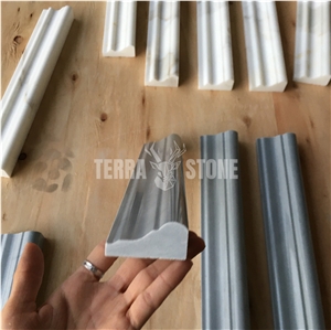 Italy Bardiglio Gray Marble Crown Molding Skirting Borders