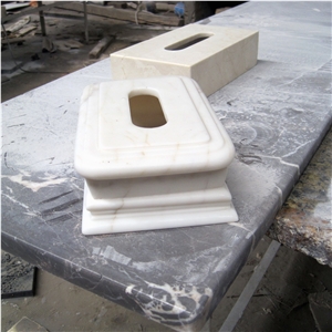 Royal White Marble Tissue Paper Box