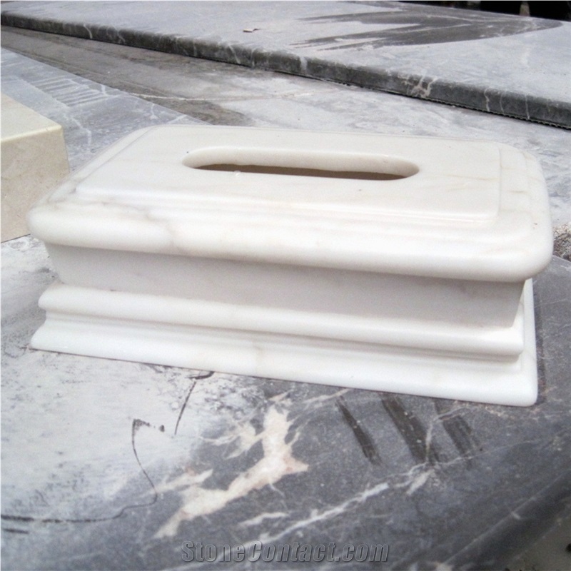 Royal White Marble Tissue Paper Box
