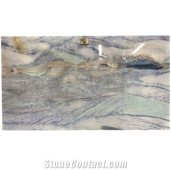 Polished Natural Blue Quartzite Azul Imperial Quartzite