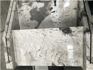 Antico White Sintered Stone Step Stair Riser For Interior