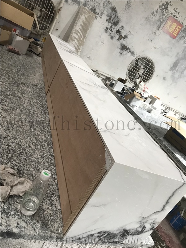 Calacatta Gold Calacatta White Sintered Stone TV Bench Top