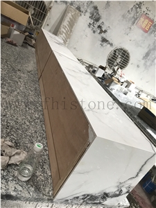 Calacatta Gold Calacatta White Sintered Stone TV Bench Top