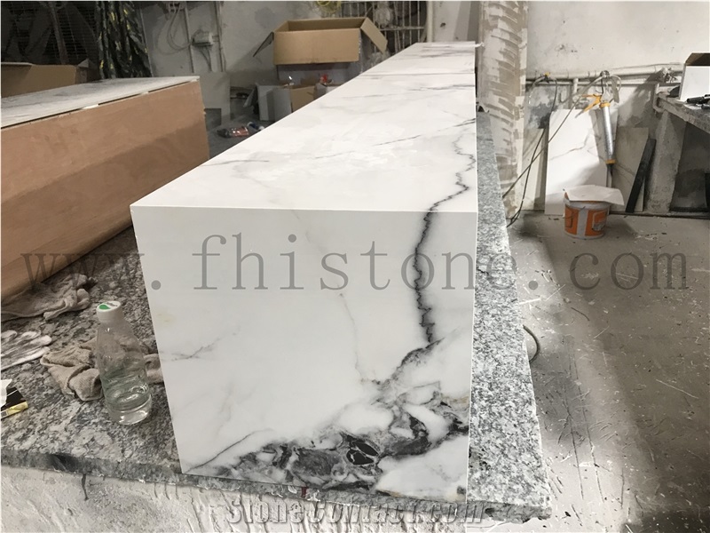 Calacatta Gold Calacatta White Sintered Stone TV Bench Top