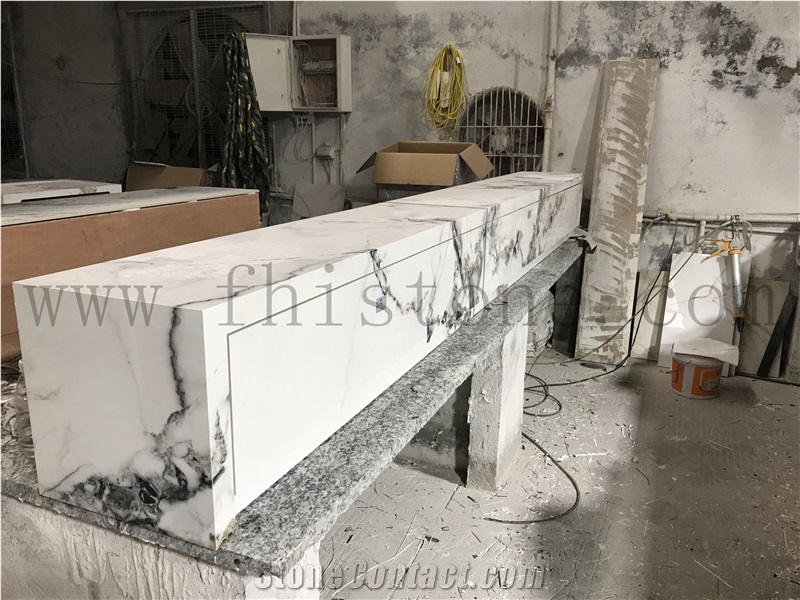 Calacatta Gold Calacatta White Sintered Stone TV Bench Top