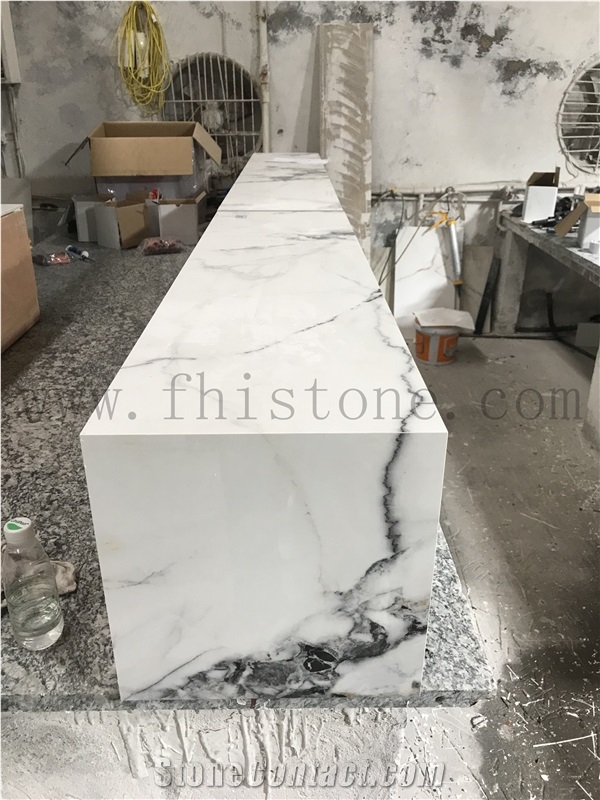 Calacatta Gold Calacatta White Sintered Stone TV Bench Top