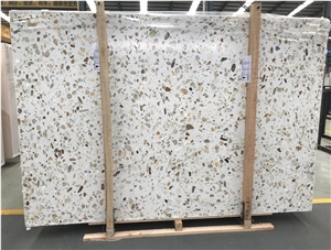 Light Transmitting Terrazzo Penetrating Luminous Onyx Grains