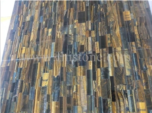 Yellow Blue Tiger Eyes Semiprecious Stone Luxury Decoration