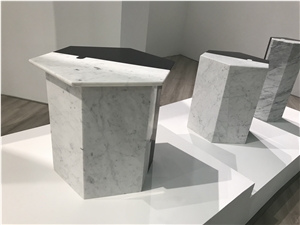 Carrara Marble Pedestal Marble End Table Marble Plinth