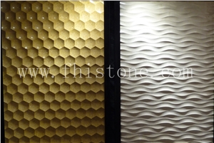 CNC Textured Stone Marble Textured Decorative Stone Wall 3D Wall Decor Panels