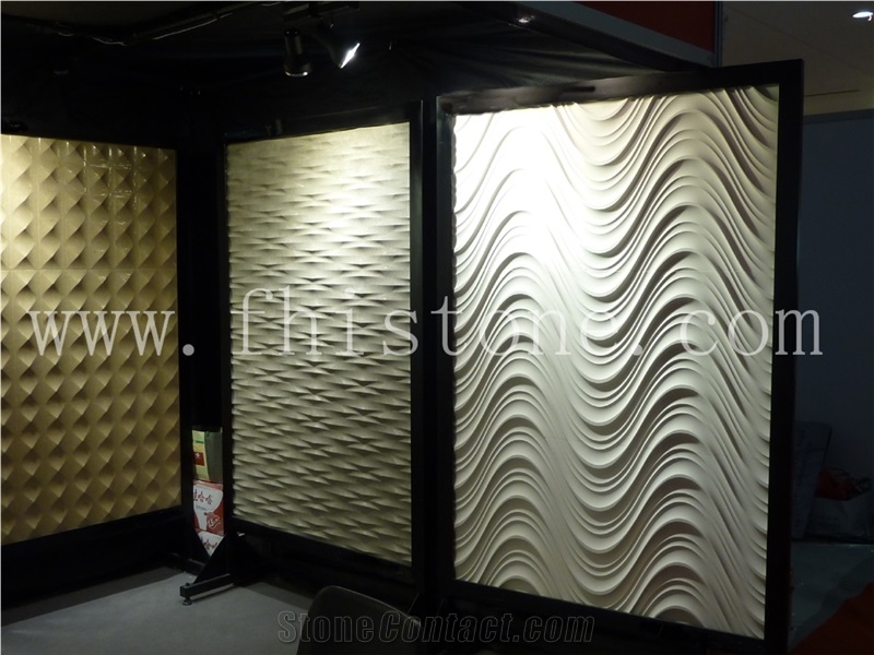 CNC Textured Stone Marble Textured Decorative Stone Wall 3D Wall Decor Panels