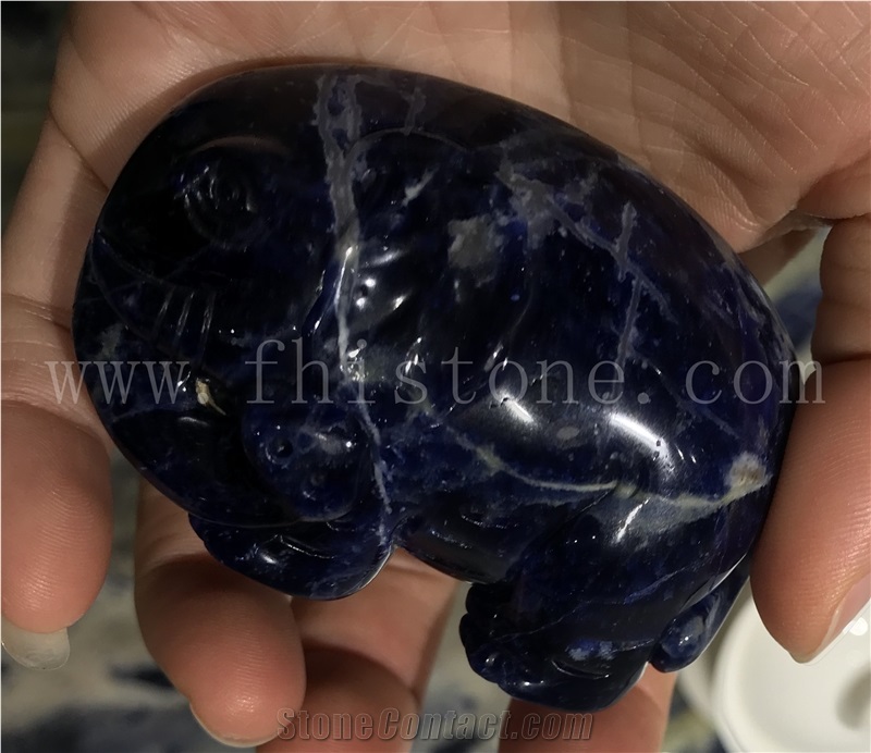 Elephant Engraving Stone Gifts Warped Nose Elephant Carving