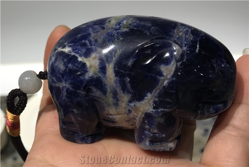 Elephant Engraving Stone Gifts Warped Nose Elephant Carving