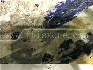 Sodalite Blue Granite Tea Tray Handcrafts Gift Decoration