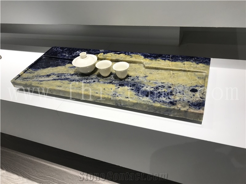 Sodalite Blue Granite Tea Tray Stone Artworks