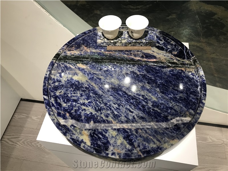 Sodalite Blue Granite Tea Tray Tea Board Tea Table Teaware
