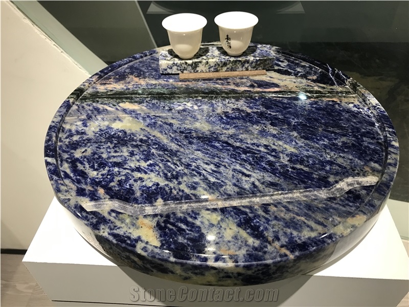 Sodalite Blue Granite Tea Tray Tea Board Tea Table Teaware