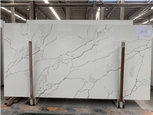 2.4*1.6M Size Calacatta Quartz Slabs