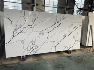 Calacatta White Enginnered Stone Quartz Big Slabs