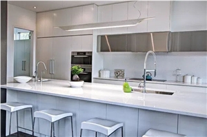 Calacatta White Quartz Kitchen Bar Top