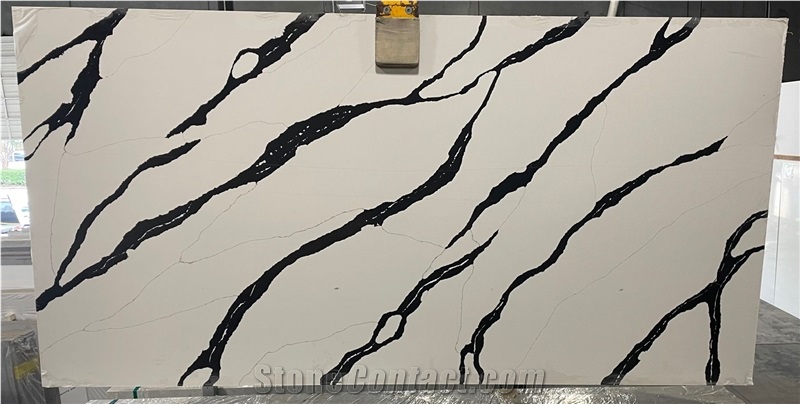 China Manufacturer Calacatta Quartz Slabs