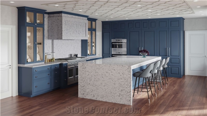 Custom Size Quartz Kitchen Countertops