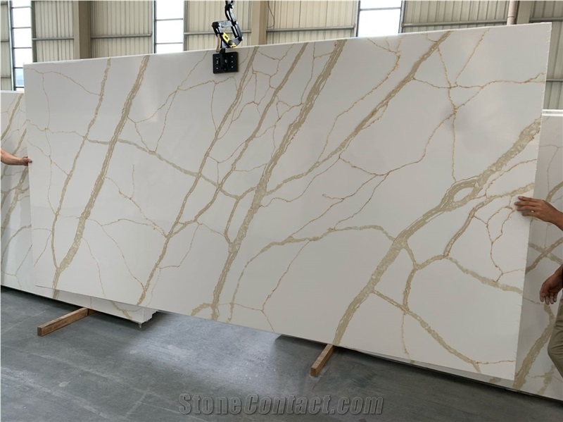 Prime Price Calacatta Quartz Engineered Stone Slabs