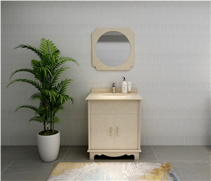 Single Hole Artificial Marble Bathroom Sinks