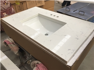 Single Hole Artificial Marble Bathroom Sinks