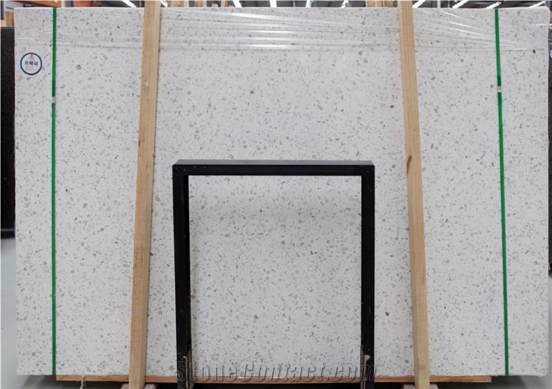 China Good Quality White Terrazzo Large Size Slab