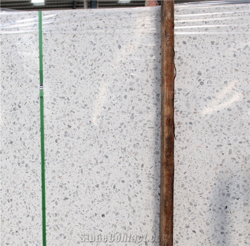 China Good Quality White Terrazzo Large Size Slab