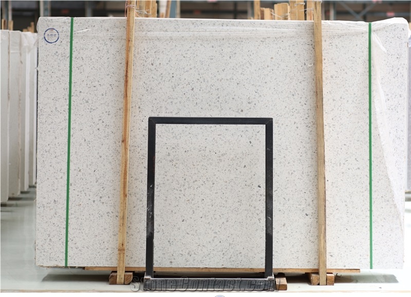 China Good Quality White Terrazzo Large Size Slab