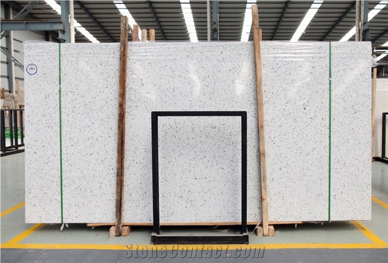 China Good Quality White Terrazzo Large Size Slab