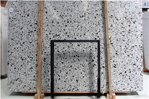China Grey Terrazzzo Black Diamond  Large Slab