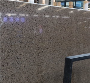China Hot NEW DARK BROWN TERRAZZO POLISH SLAB