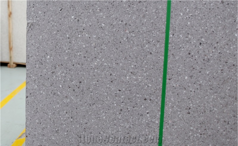 China HOT NEW  Grey Inorgnic Terrazzo Big Slab Polish