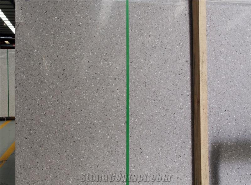 China HOT NEW  Grey Inorgnic Terrazzo Big Slab Polish