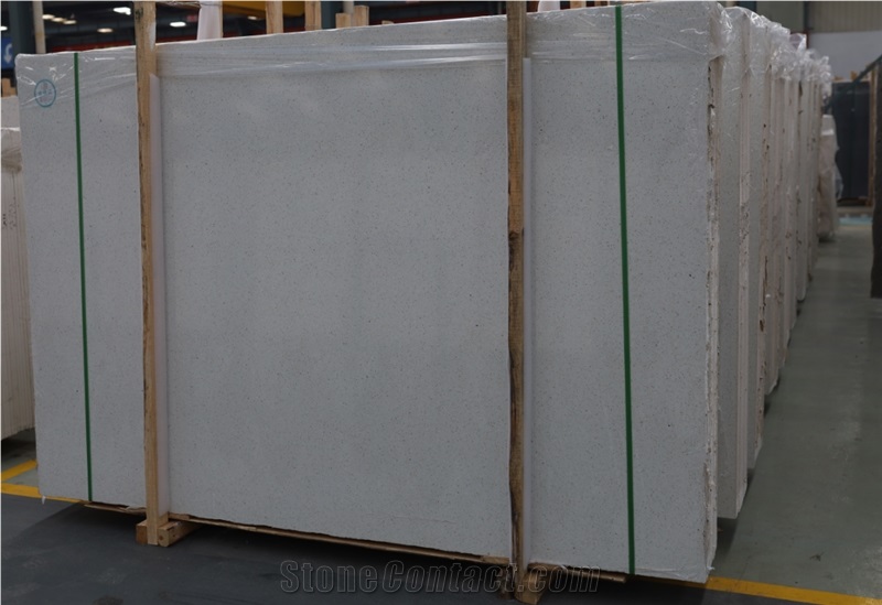 China Snow White Inorganic Terrazzo Big Slab Polish
