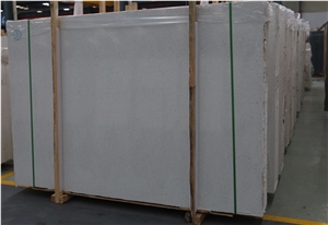 China Snow White Inorganic Terrazzo Big Slab Polish
