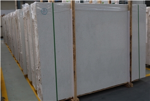 China Snow White Inorganic Terrazzo Big Slab Polish