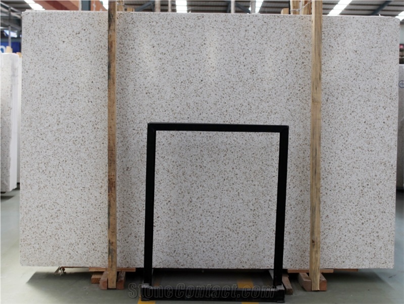 China Yellow Gold Terrazzo High Quality Large Slab