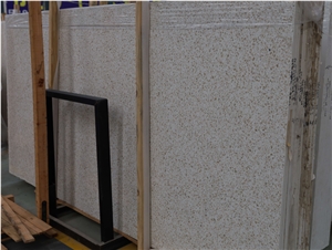 China Yellow Gold Terrazzo High Quality Large Slab