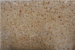 Hot NEW China Gold Beige Terrazzo Polish Slab