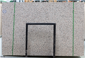 Light Beige Inorganic Terrazzo Polish Slab